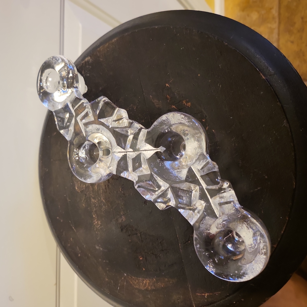 Pukeberg Crystal Mid-century Modern 4 Candle Holder